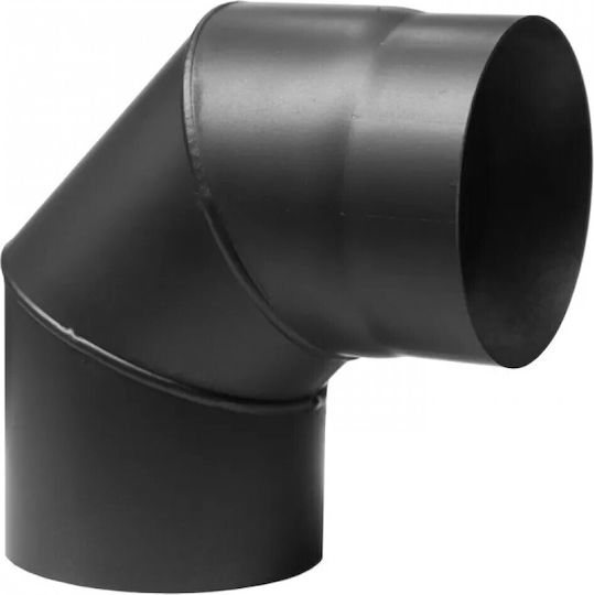 Chimney Pipe Corner 90° Parkanex Steel Black Ø130 Thickness 2mm