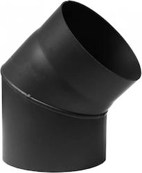 Tub De Fum Colțar 45° Parkanex Oțel Negru Ø150 Grosime 2mm