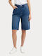 Women's Jean Bermuda Medium Blue
