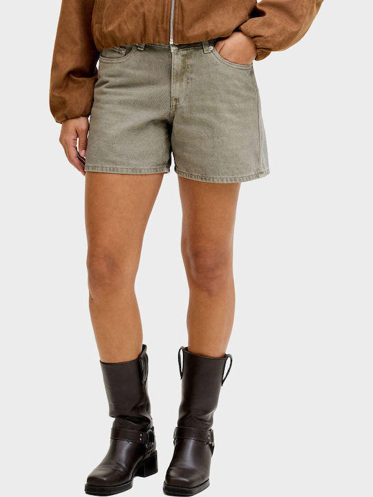 Jack & Jones Women's Jean Shorts Dusty Olive (L...