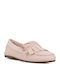 Suede Women's Loafers in Beige Color
