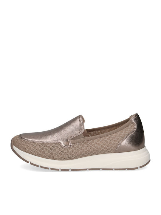 Damen Mokassins in Gold Farbe