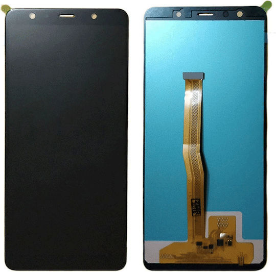 Ecran OLED cu Mecanism Tactil pentru Samsung Galaxy A7 2018 A750f (Negru)