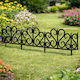 Set 4 Panouri Decorative Pentru Gard De Grădină Flexibile Din PVC Set 4 X 60x33 Cm Negre