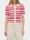 Short Women's Knitted Cardigan High Risk Red