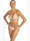 Bikini Oberteile Dreieck B Körbchen Gold
