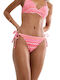 Summer Mix & Match Tai Bikini Slip με Κορδονάκια Κοραλί