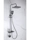 Synchro Shower Column with Mixer Silver
