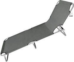 Beach Sunbed Gray Foldable Aluminum Beach Sunbed Gray Foldable Aluminum
