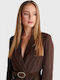 Leather Women's Belt Brown