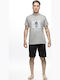 Galaxy Summer Men's Pyjama Grey/Black