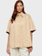 Short Sleeve Women's Shirt Beige