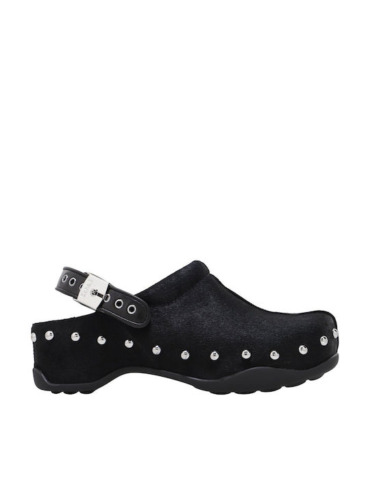 Scholl Pescura Women’s Leather Clogs Black