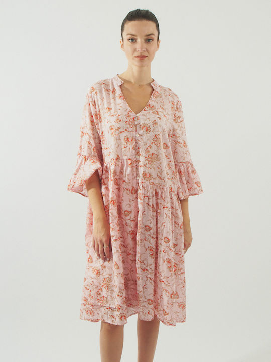 19V69 Women's Beachwear Dress Pink Flower