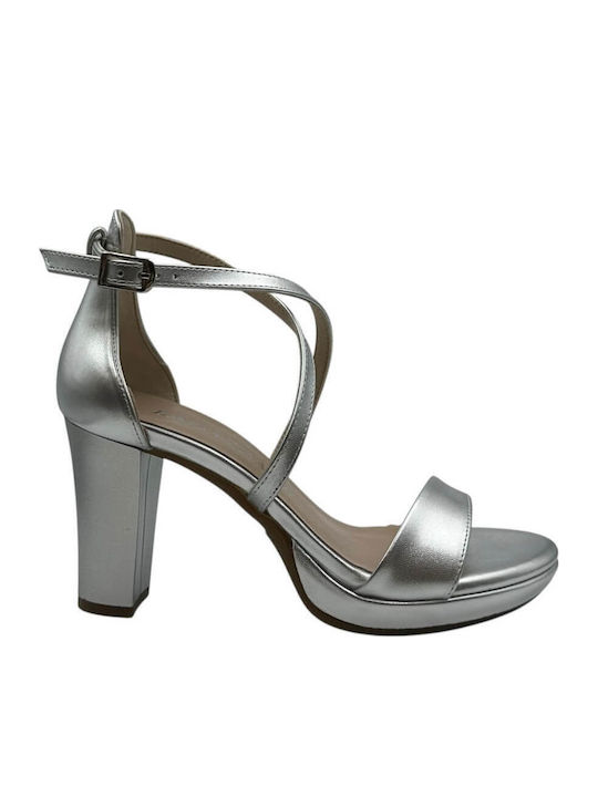 Ragazza Leather Sandals Silver