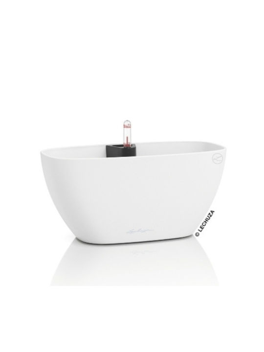 Lechuza Self-Watering White Flower Pot 39x19x18cm