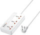 Remax Steckdosenleiste 3 Steckdosen mit USB-A und 1 USB-C