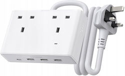 Ugreen Steckdosenleiste mit Kabel 1,5m Ugreen Steckdosenleiste mit Kabel 1,5m