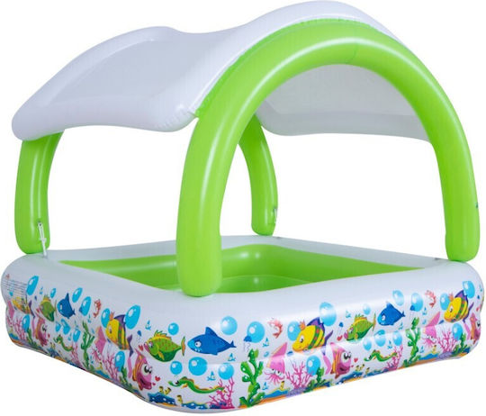 Children's Square Swimming Pool 240L Inflatable 143x143x123cm
