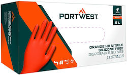 Portwest Nitrile Gloves in Orange Colour 100 Pieces