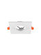 V-TAC Παραλληλόγραμμο Μεταλλικό Πλαίσιο για Σποτ GU10 Λευκό 12x12εκ.