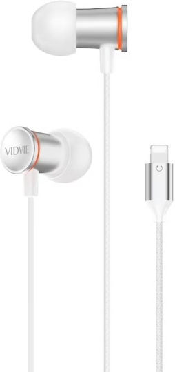 Vidvie In-ear Handsfree Ακουστικά με Βύσμα Lightning Λευκό