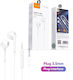 Vidvie In-ear Handsfree Ακουστικά με Βύσμα 3.5mm Λευκό