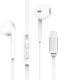 Vidvie In-ear Handsfree Ακουστικά με Βύσμα USB-C Λευκό