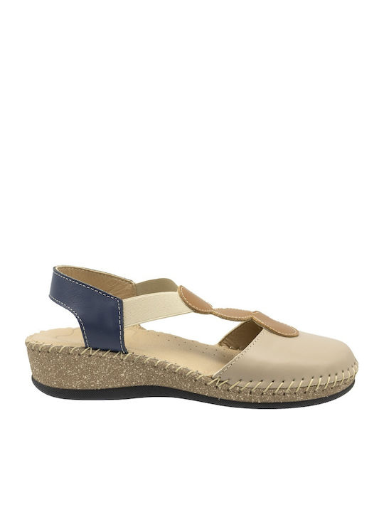 Castor Anatomic Anatomisch Damenplattformen in Stil Espadrilles Beige