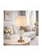 Galifas Glass Table Lamp with Gold Shade and Base