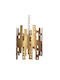 Fylliana Ceiling Light Gold with Crystals for E27 Socket 38x50cm