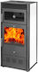 Thermozoff Stahl Holzöfen mit Backofen 7,78kW Weiße