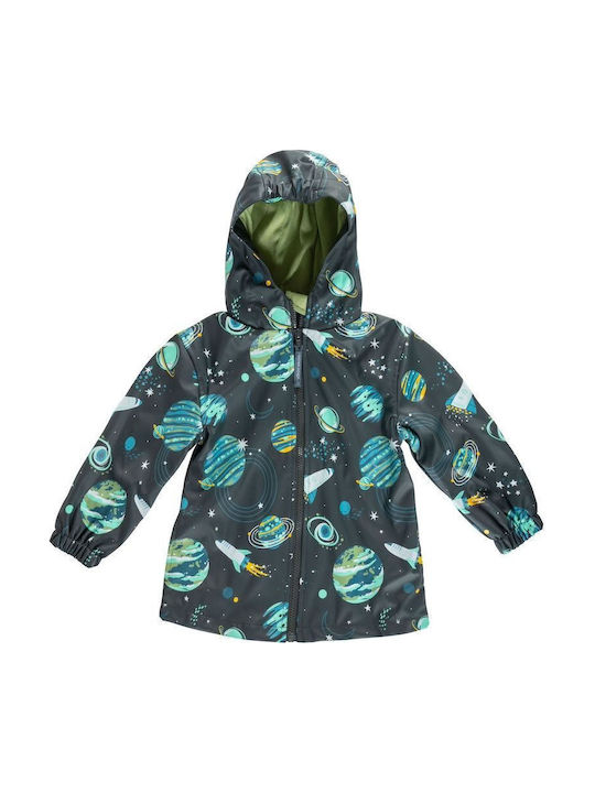 Space Αδιάβροχο Παιδικό Casual Μπουφάν με Επένδυση Outer Space