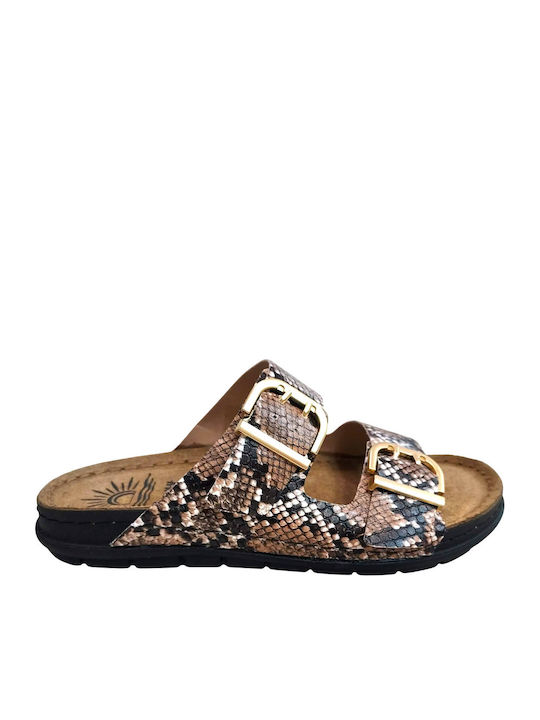 Sunny Sandals Leather Women's Anatomic Brown Sa...