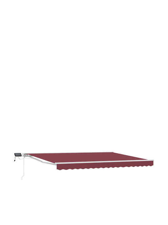 vidaXL Markise Terrasse Burgundisch 5x3m