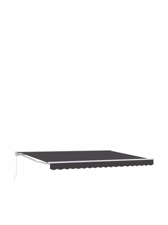 vidaXL Тента Тераса Сива 4.5x3m