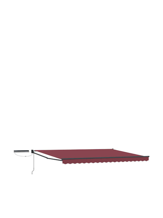 vidaXL Markise Terrasse Burgundisch 5x3m