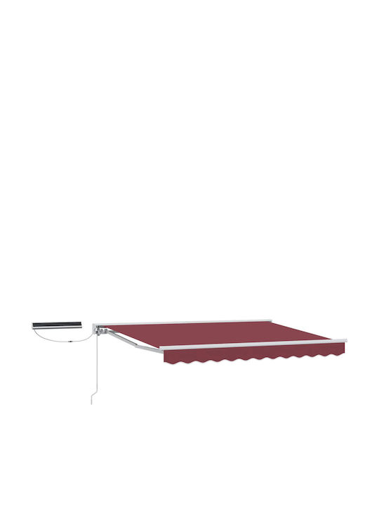 vidaXL Cort Terasă Burgundy 3x2.5m