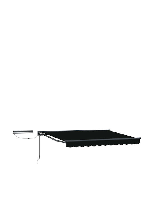 vidaXL Terrasse Zelt Schwarz 3.5x2.5m