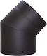 Chimney Pipe Corner 45° Fixed Black Steel ø250mm Parkanex