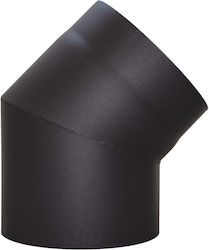Tub De Fum Colțar 45° Fix Negru Din Oțel-ø120mm Parkanex-ø120mm
