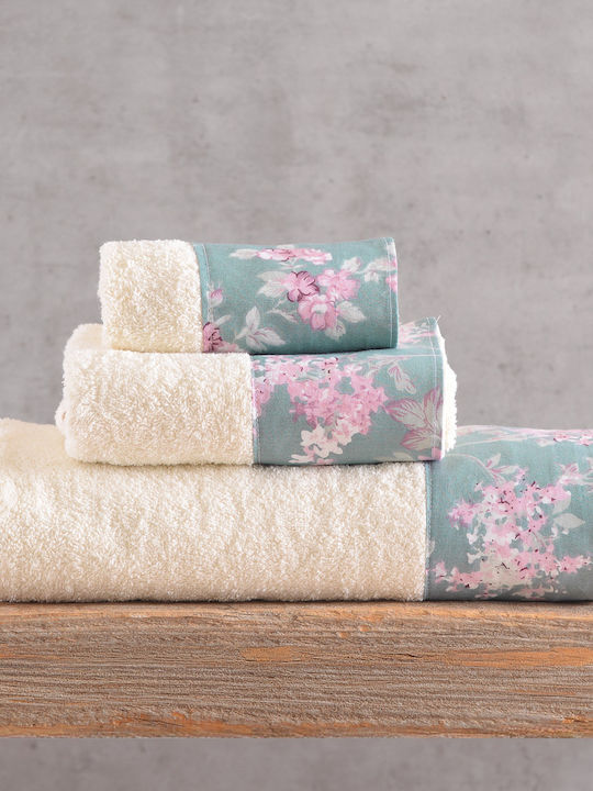 Rythmos Set of Bath Towels 3 pcs Springtime Whi...