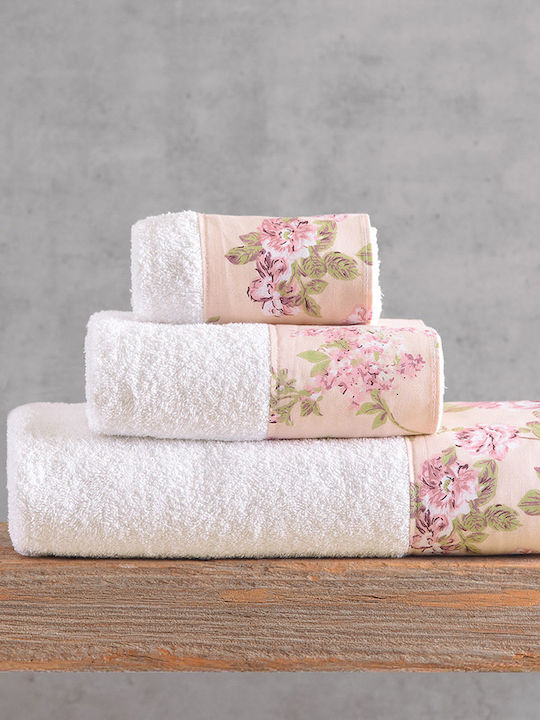 Rythmos Set of Bath Towels 3 pcs Springtime Whi...