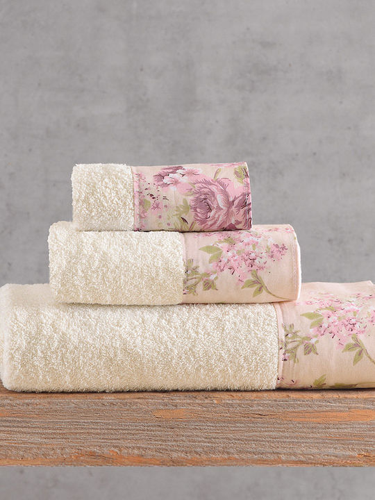 Rythmos Set of Bath Towels 3 pcs Springtime Ecr...