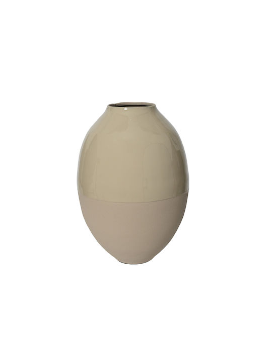 Kaemingk Διακοσμητικό Βάζο Μεταλλικό Μπεζ 25xΥ37cm