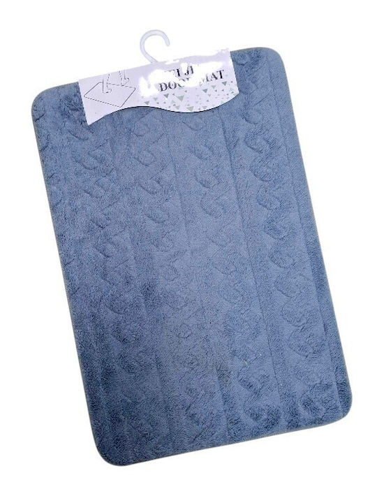 Covoare De Intrare Antiderapant Albastru 38x58cm