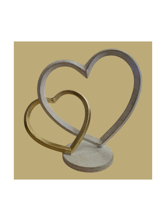 Decorative Hearts Gold Silver Dimensions 26*23