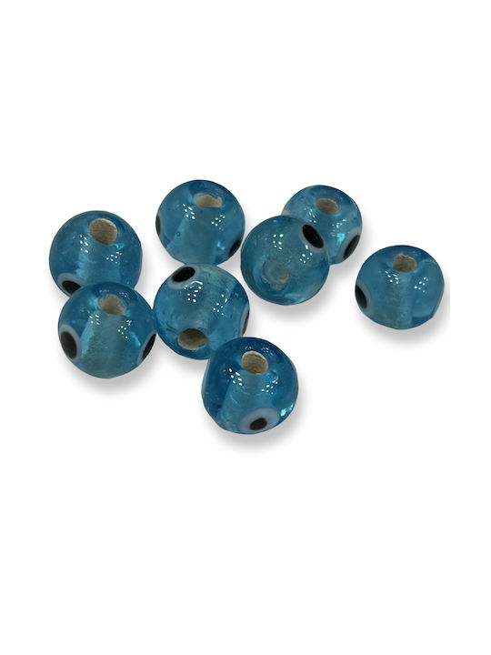 Round Tabletop New Year's Lucky Charm Light Blue Eye Made of Glass