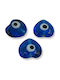 Tabletop New Year's Lucky Charm Light Blue Burner Made of Glass 2.5x2.5cm 5 Pieces