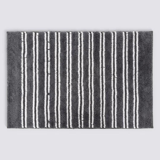 5Five Rutschfestes Badematte Grau 90x50cm